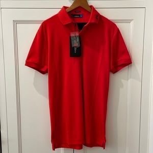 J. Lindeberg Red & Black Golf Shirt—Great Looking! —Size Small